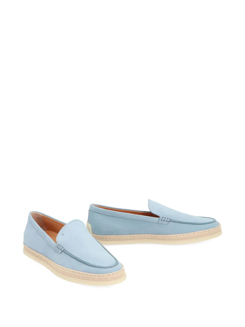 Tod's Gomma suede sole leather loafers Blue