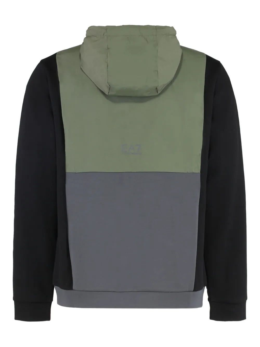 Ea7 Emporio Armani colour-block hoodie Groen