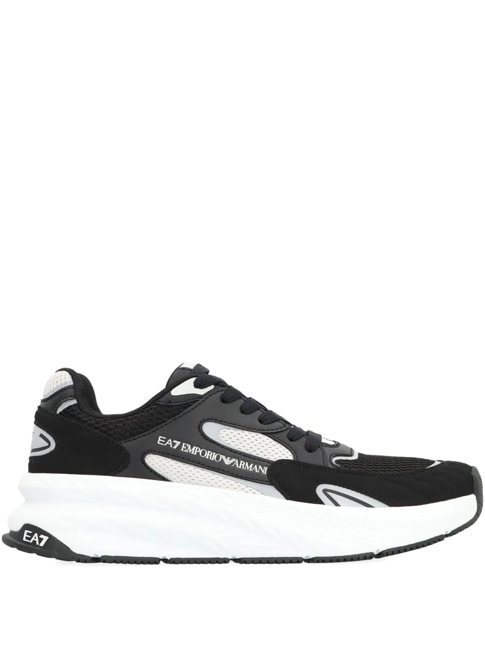 Ea7 Emporio Armani mesh panel sneakers Black