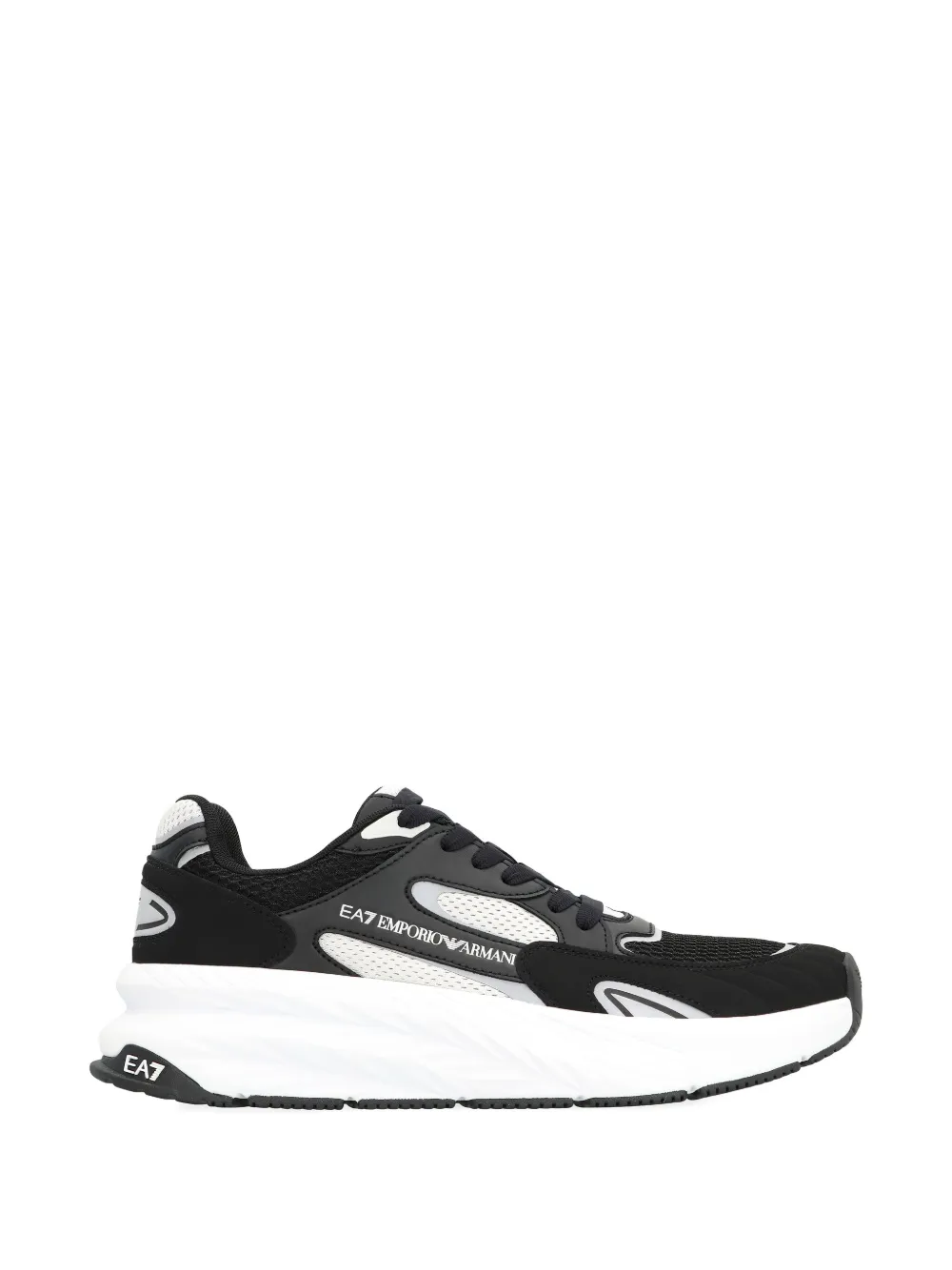 Ea7 Crusher Distance Sonic Mix Sneakers In Black
