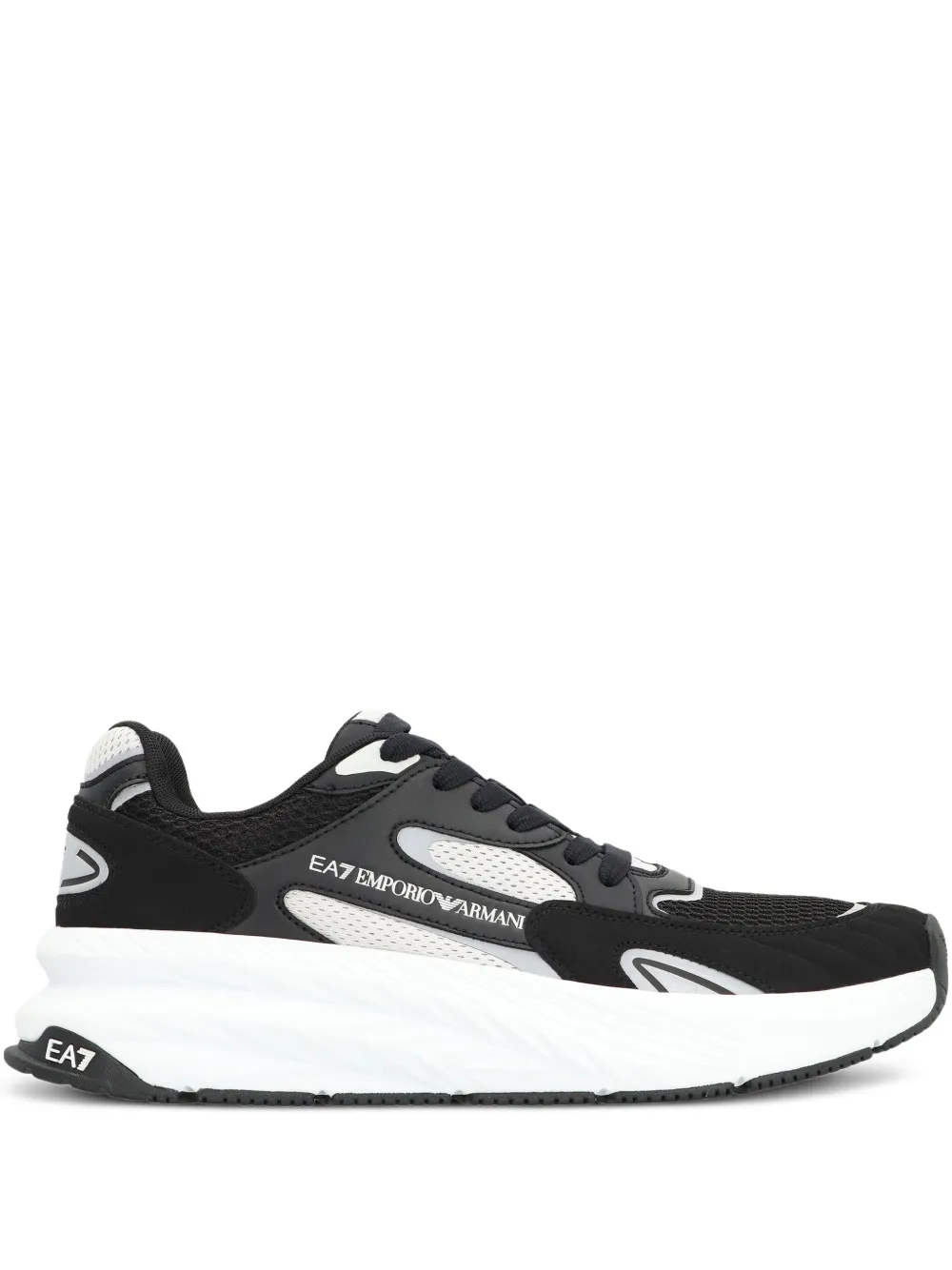 Ea7 Emporio Armani mesh panel sneakers Black