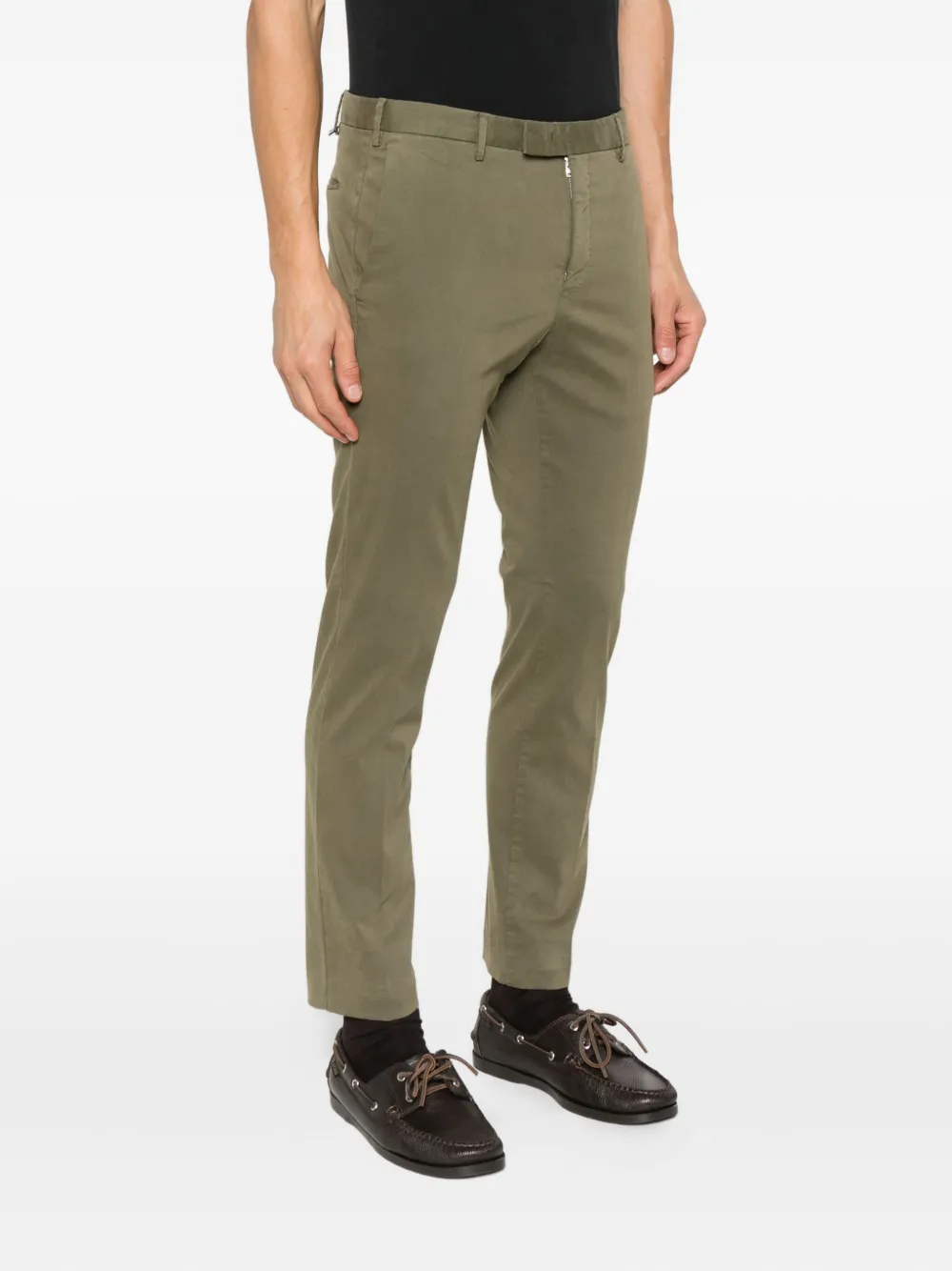 PT Torino pressed-crease trousers Groen