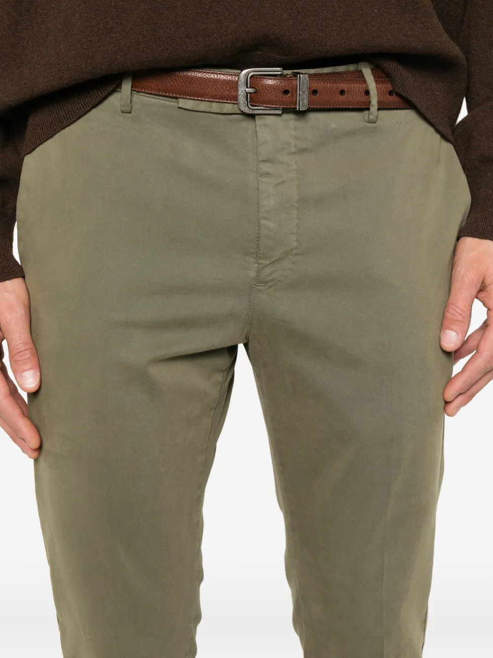 PT Torino pressed-crease trousers Groen