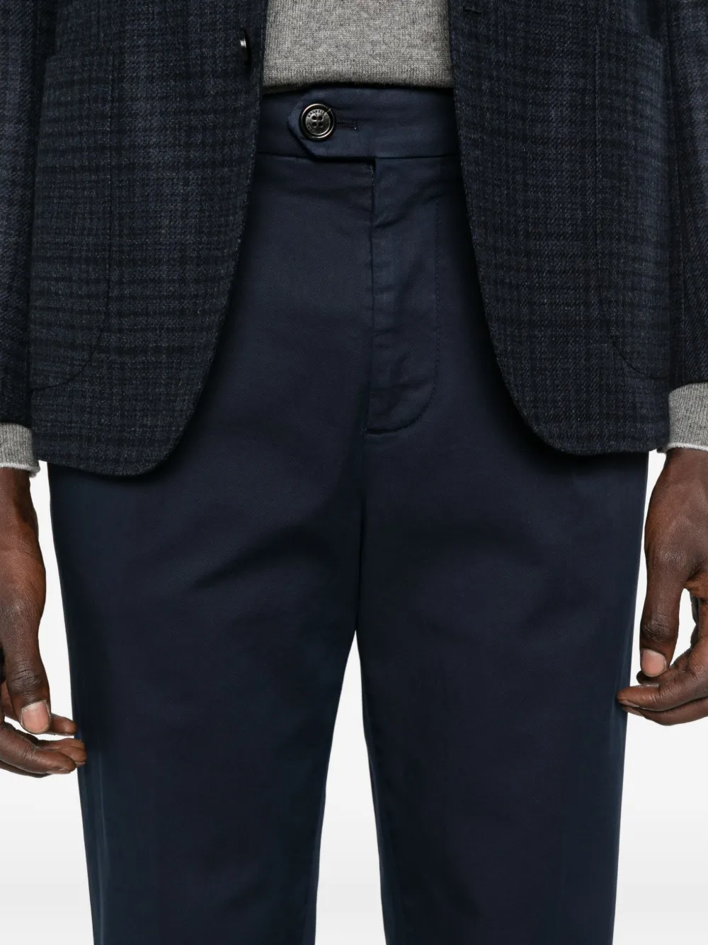 Brunello Cucinelli Geplooide chino Blauw