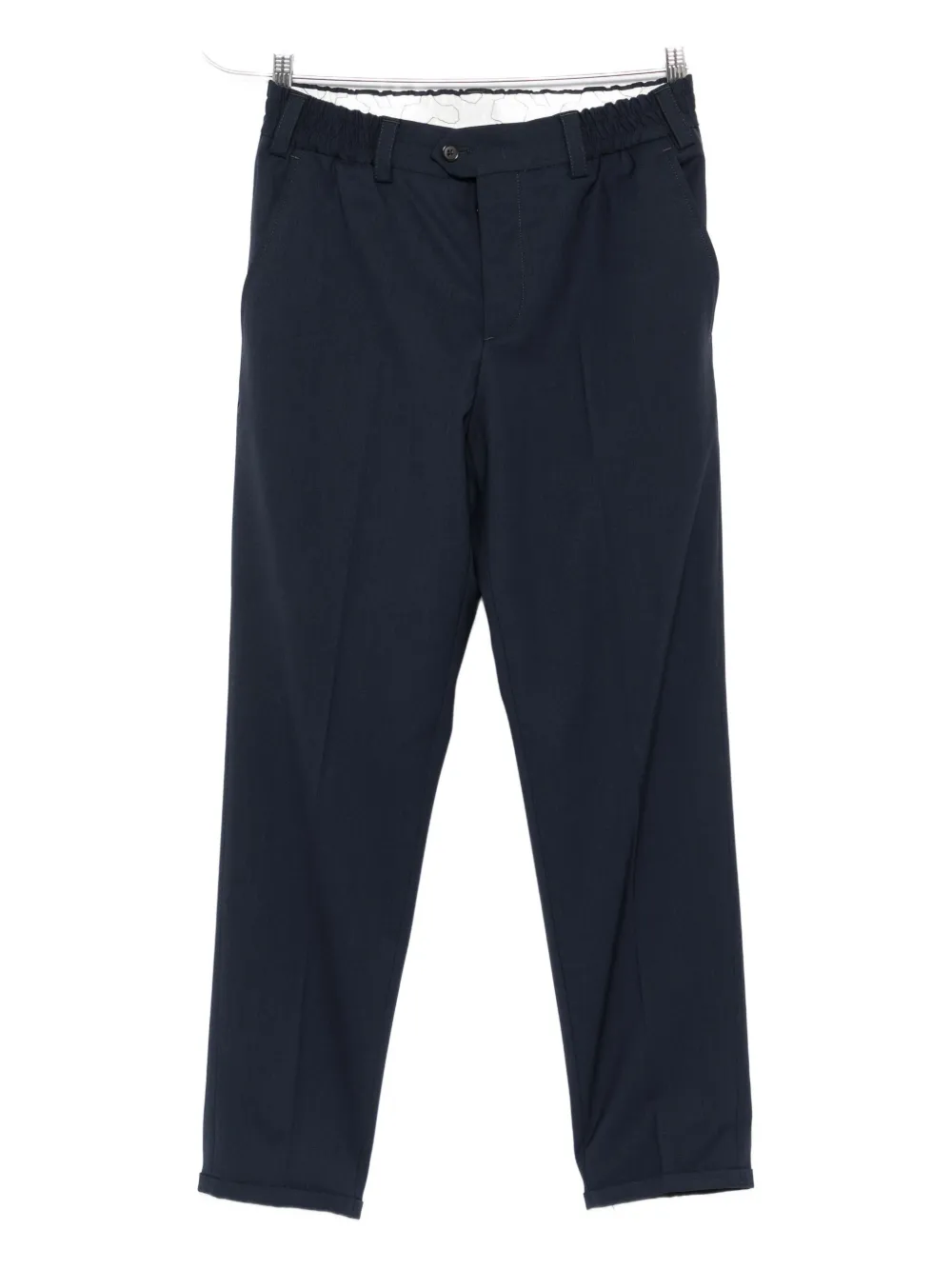 PT Torino elastic-waistband pinstripe trousers Blauw