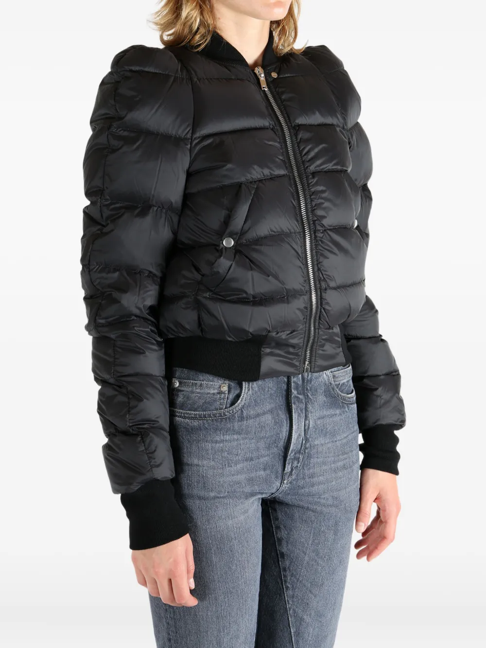 Rick Owens Long Sleeve Cotton Coat In Black