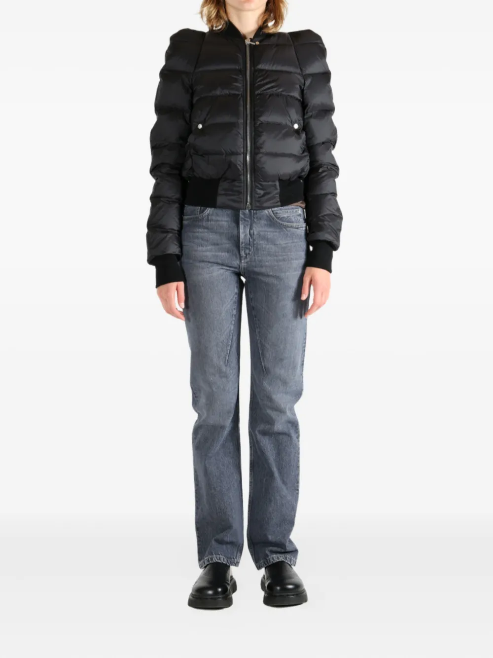 Rick Owens Long Sleeve Cotton Coat In Black