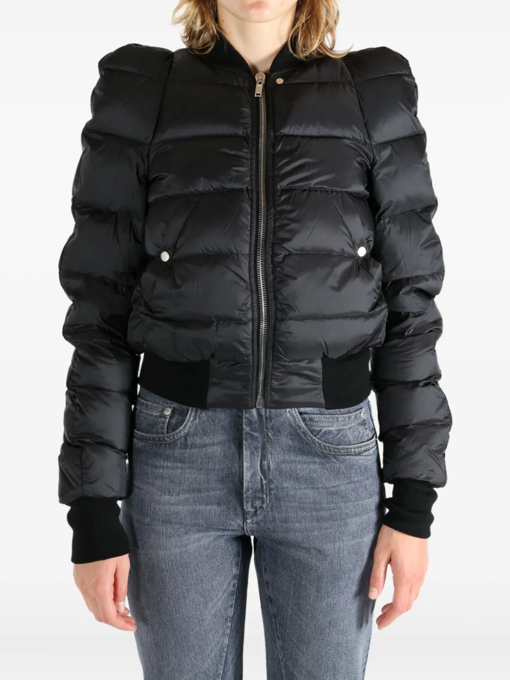 Rick Owens Long Sleeve Cotton Coat In Black