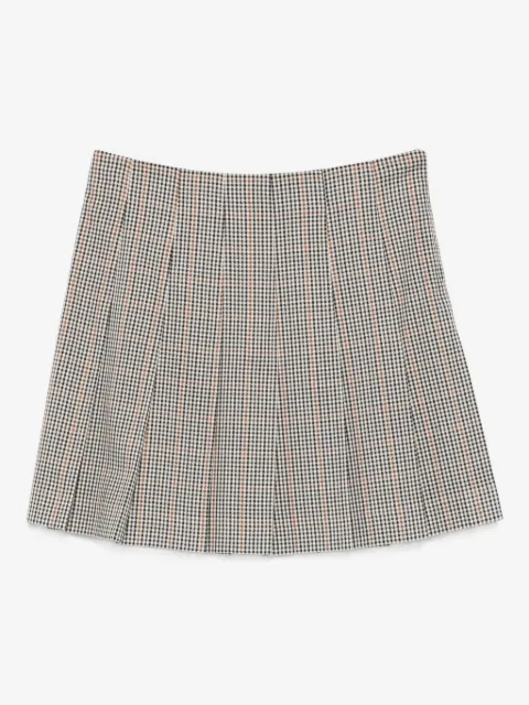 MSGM pleated checked mini skirt