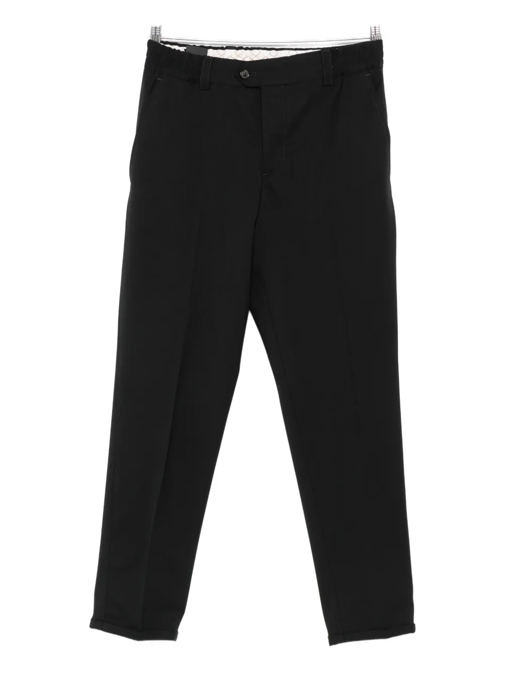 PT Torino elastic-waistband wool trousers Zwart
