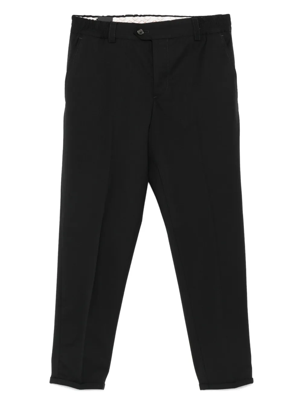 PT Torino elastic-waistband wool trousers Zwart