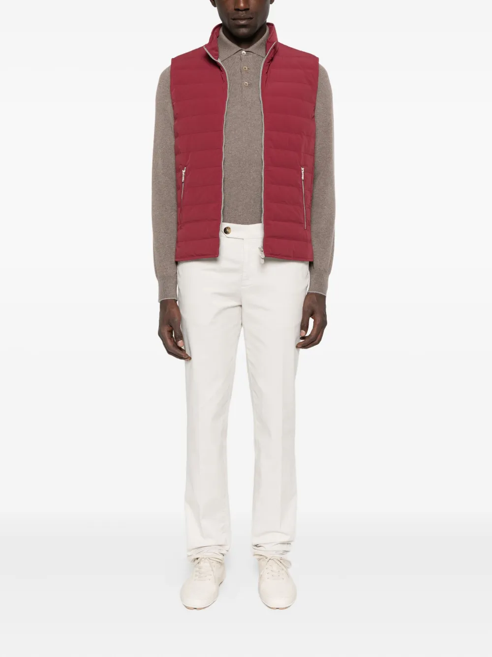Brunello Cucinelli Button-fly Chinos In White