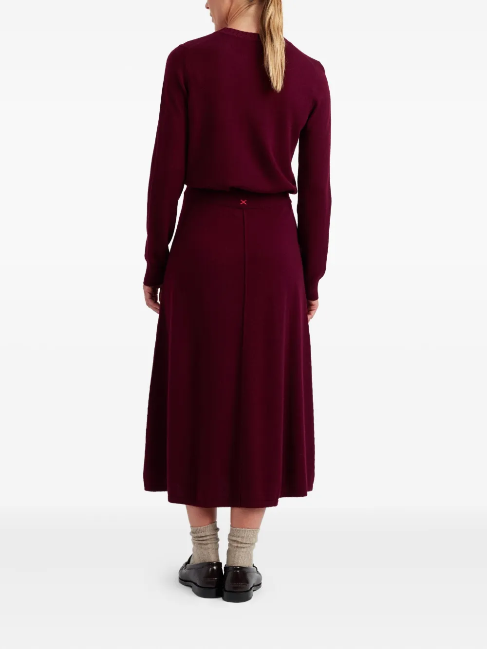 Chinti & Parker Cashmere-blend Skirt In Red