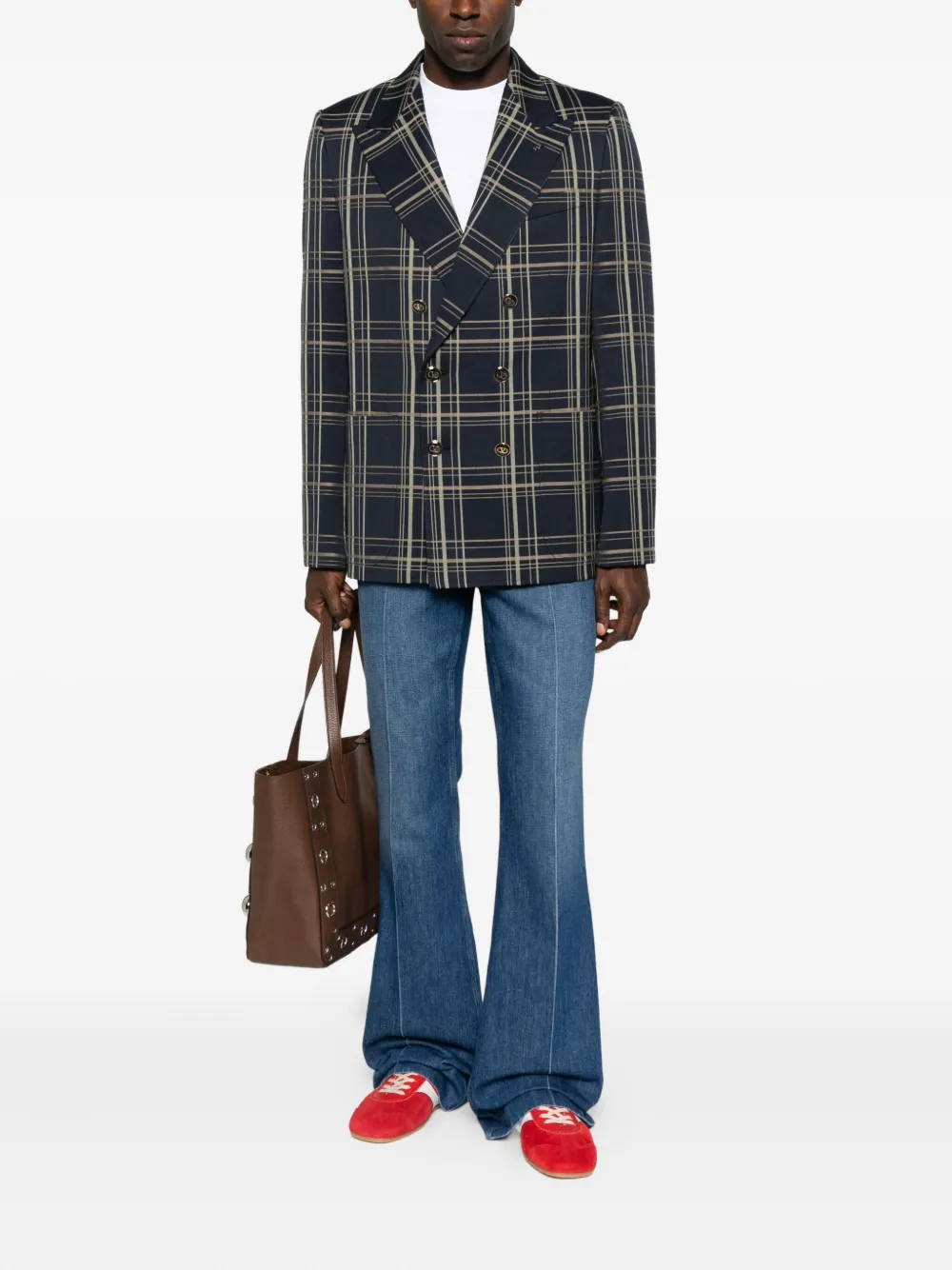 Valentino Garavani checked double-breasted blazer | Blazers | Image 2
