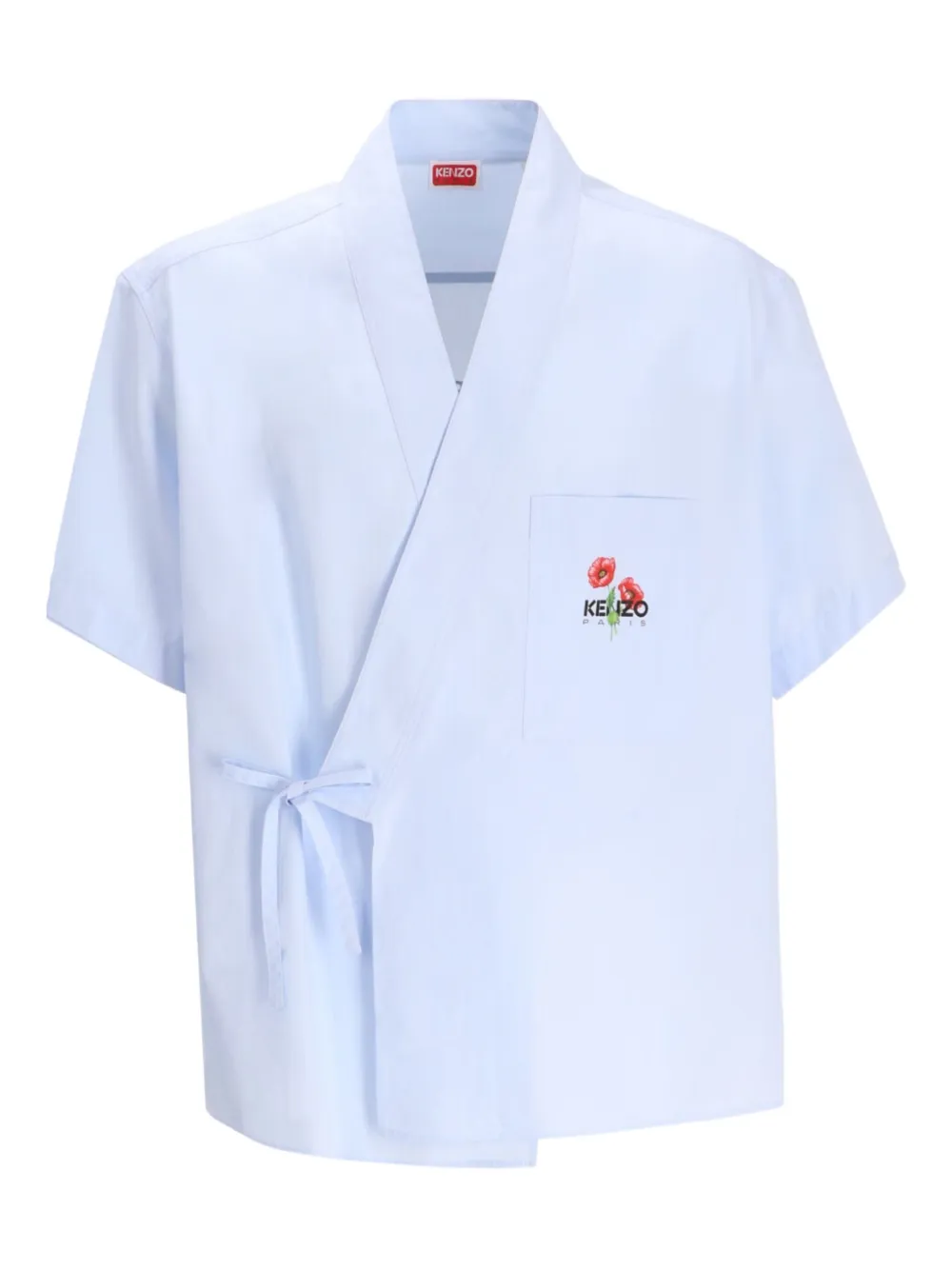 Kenzo Gewikkeld overhemd met logodetail Blauw