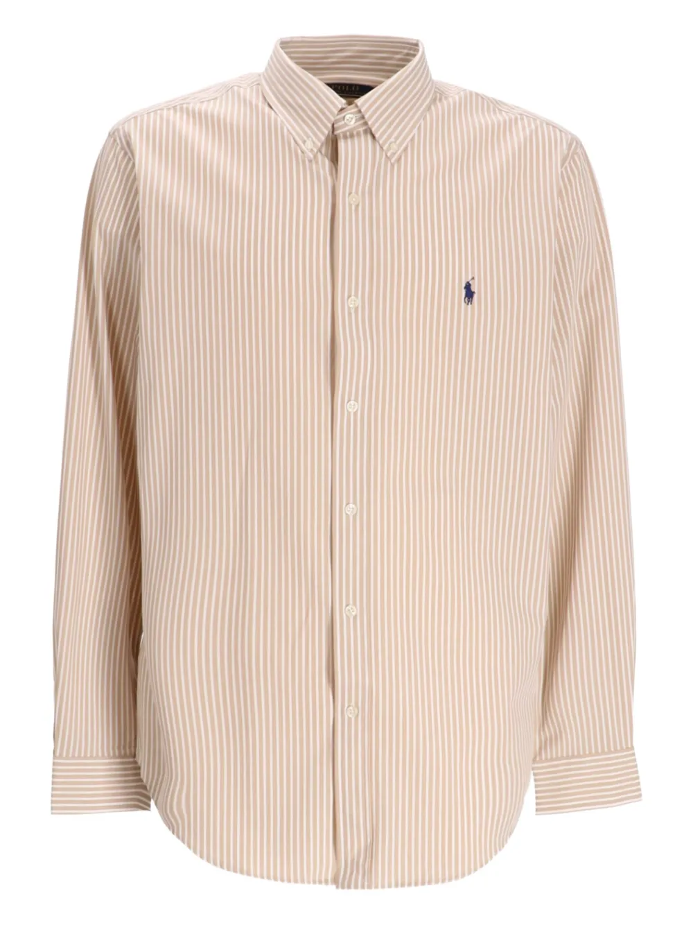 Polo Ralph Lauren striped-pattern cotton shirt Beige