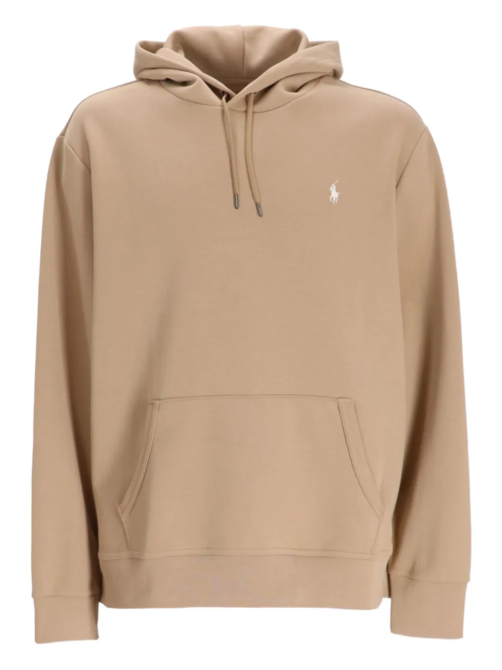 logo-embroidered cotton hoodie