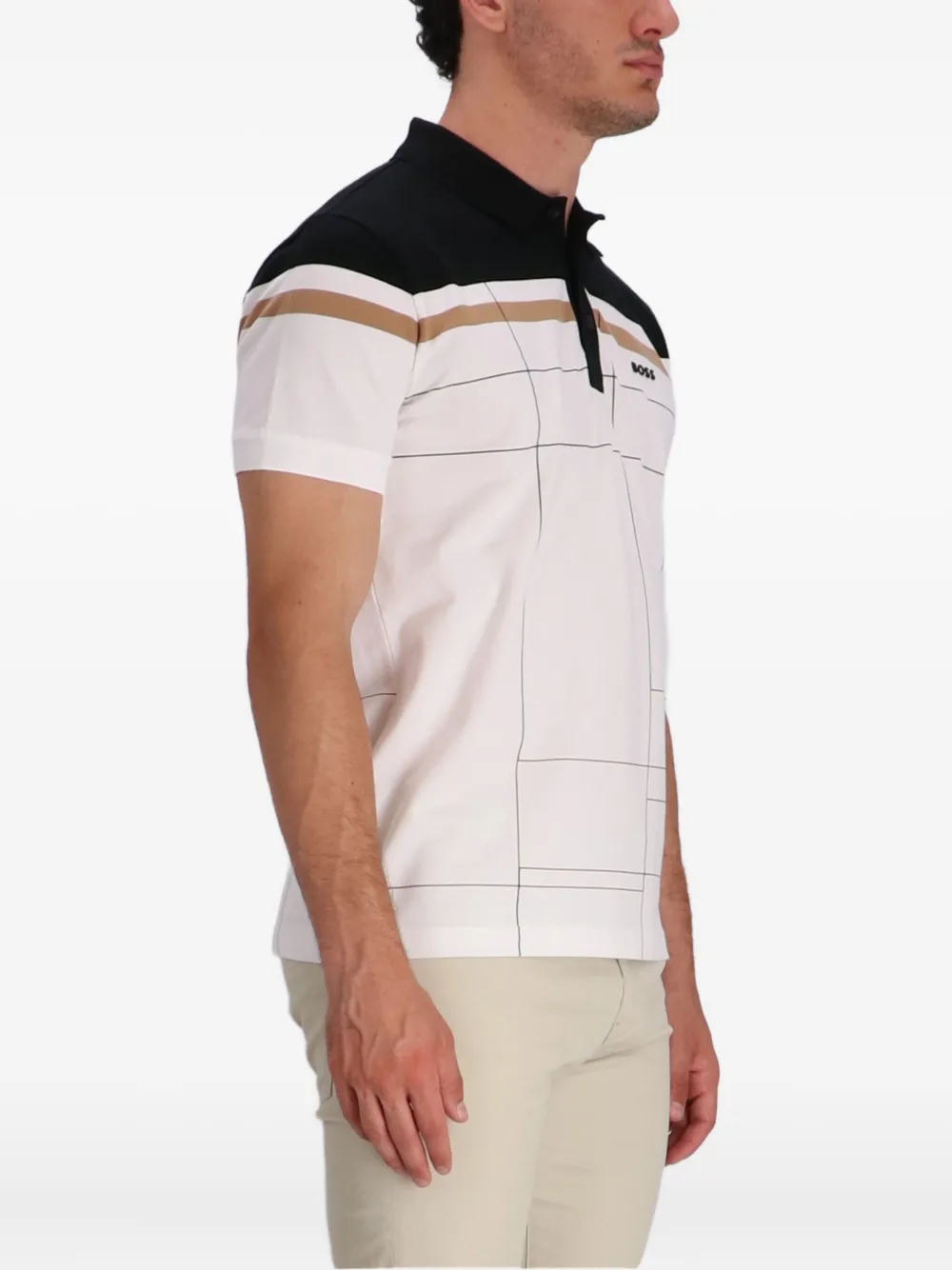 Hugo Boss Slim-fit Polo Shirt In Quick-dry Stretch Cotton In White