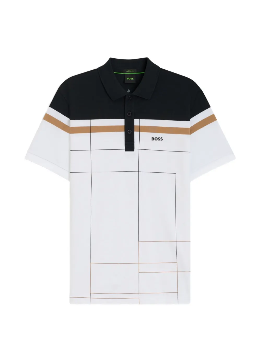 BOSS short-sleeve cotton polo shirt - Bianco
