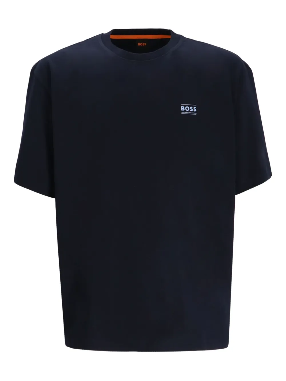 BOSS playera de algodón con logo bordado | negro | Image 1