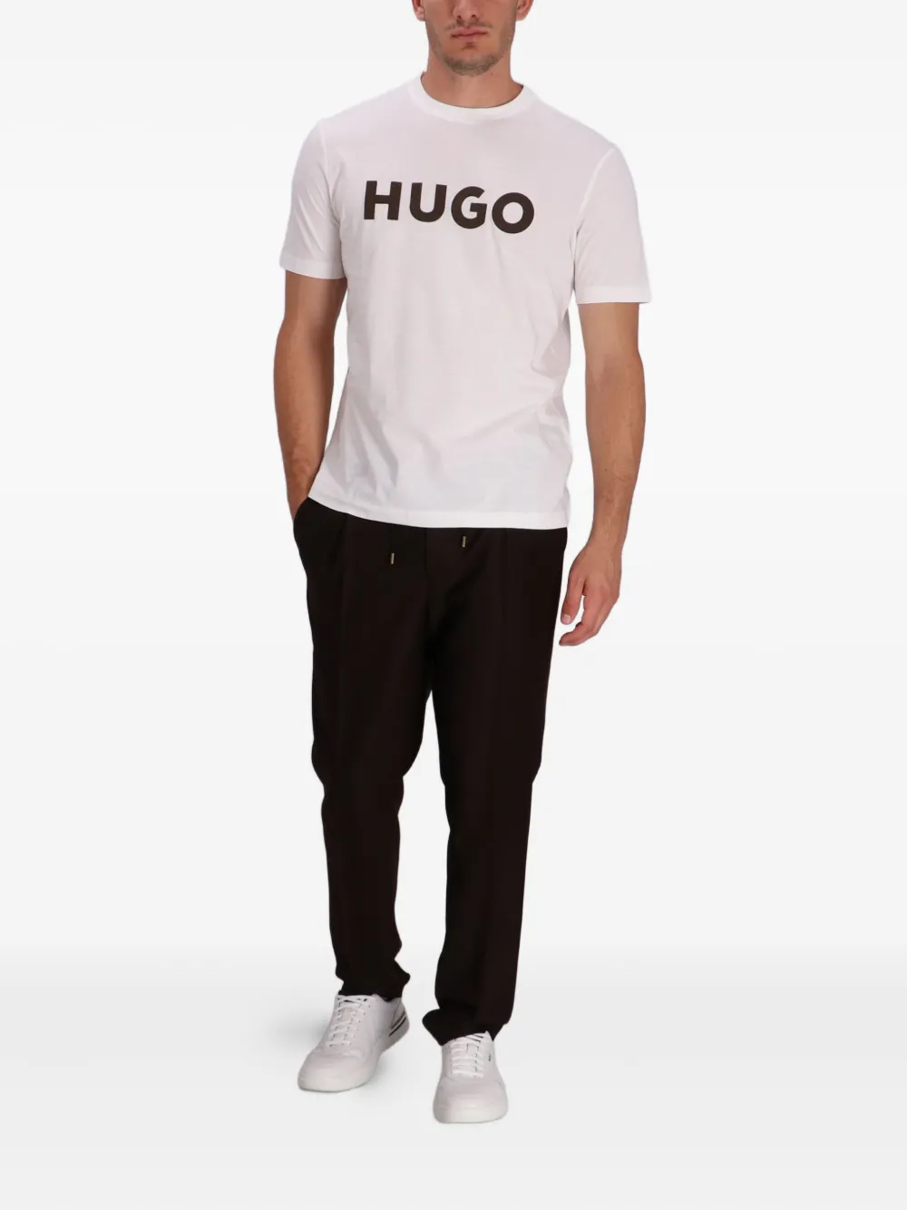 HUGO Broek met trekkoord - Bruin