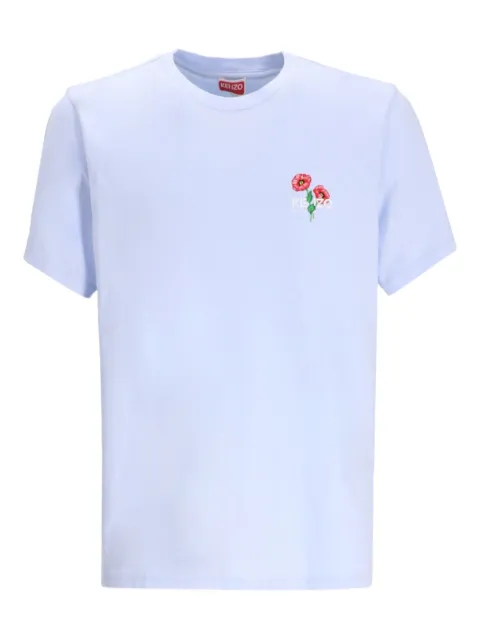 Kenzo T-Shirt mit Mohnstickerei