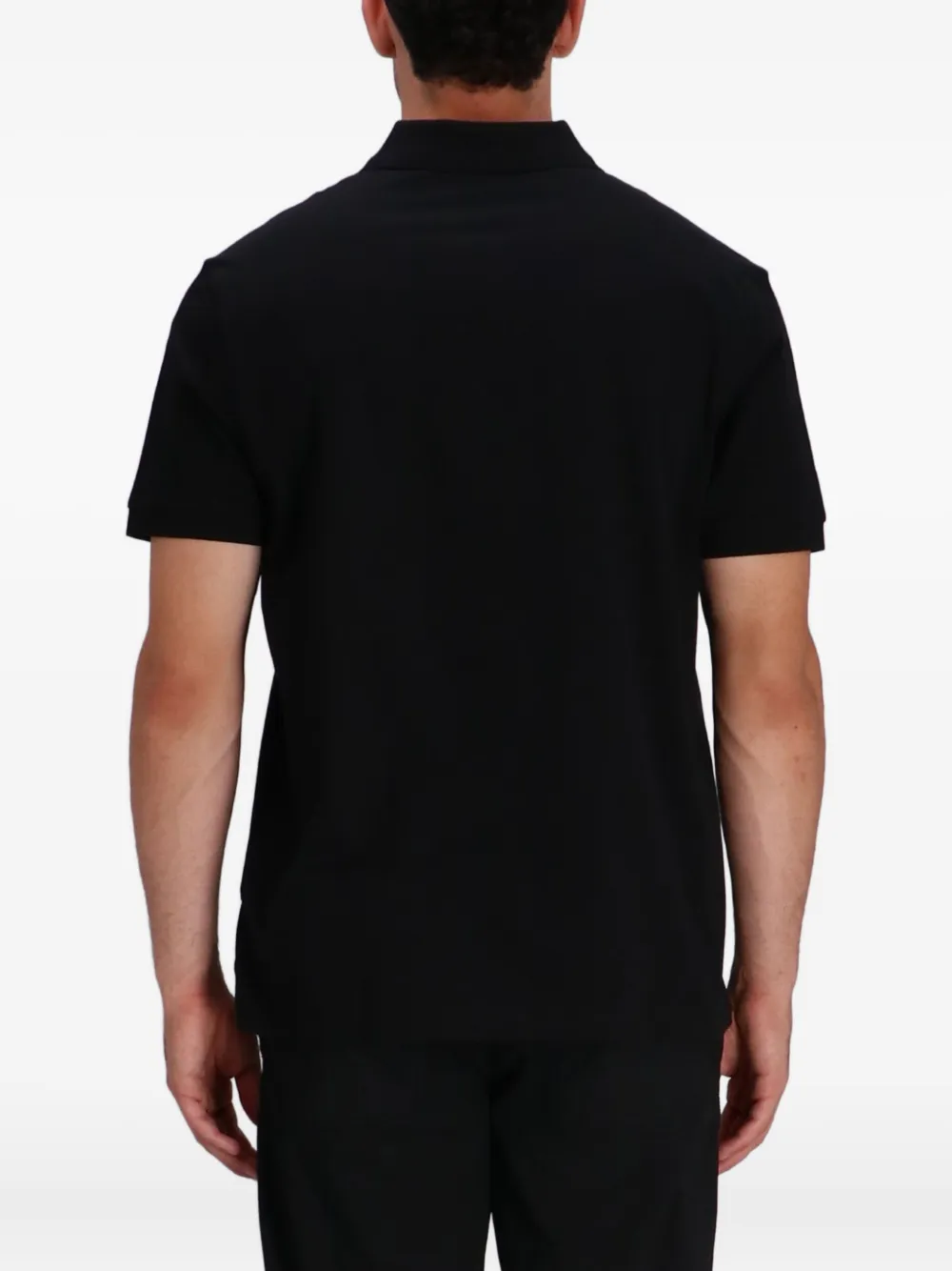 BOSS Katoenen poloshirt met geborduurd logo Zwart