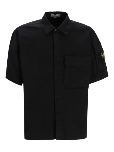 Stone Island patch-pocket short-sleeve shirt