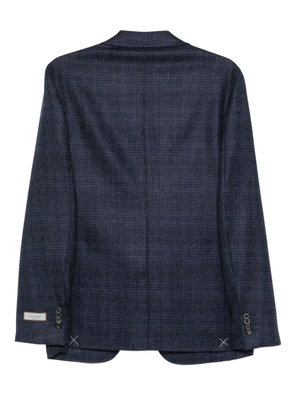 Canali Geruit jack Blauw