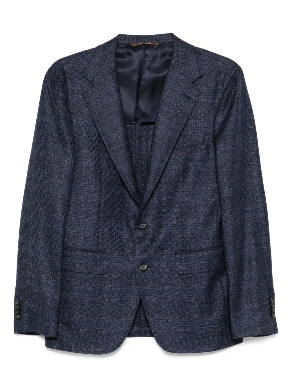 Canali Geruit jack Blauw