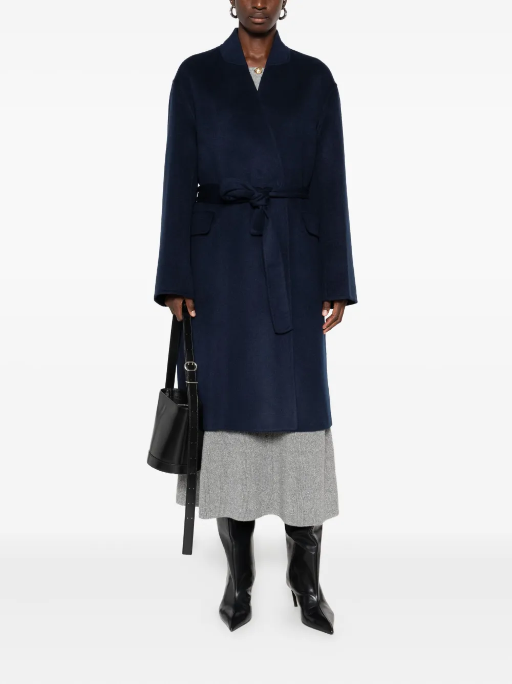 Ottod'Ame belted-wrap midi coat | Single Breasted Coats | Image 2