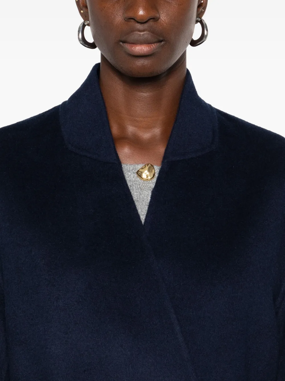 Belted-Wrap Midi Coat