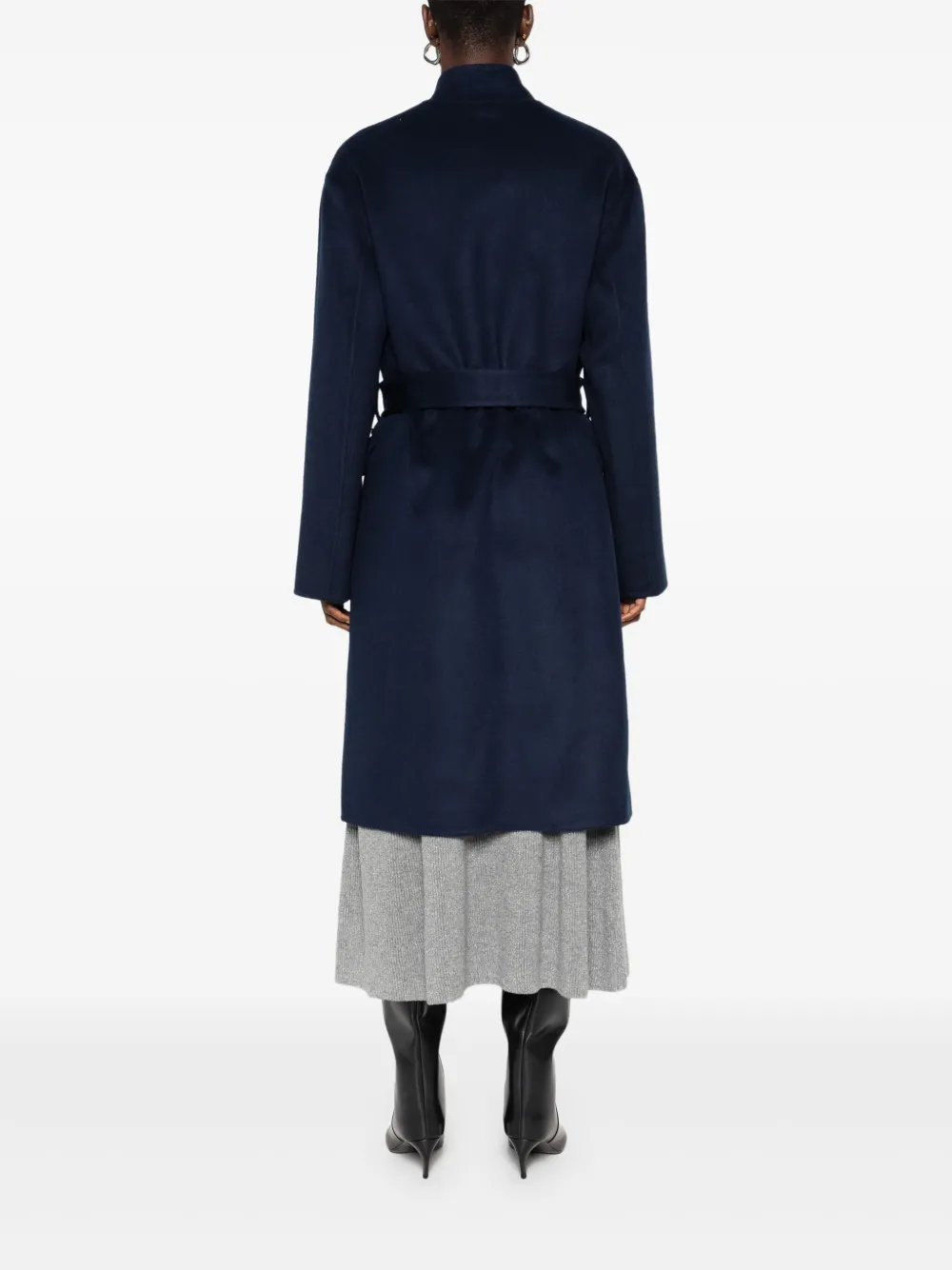 Belted-Wrap Midi Coat