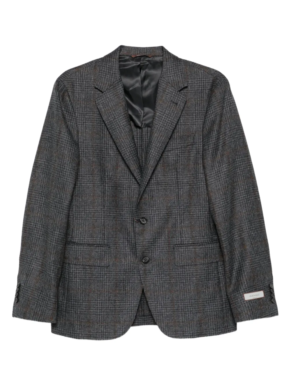 Canali Geruite blazer Grijs