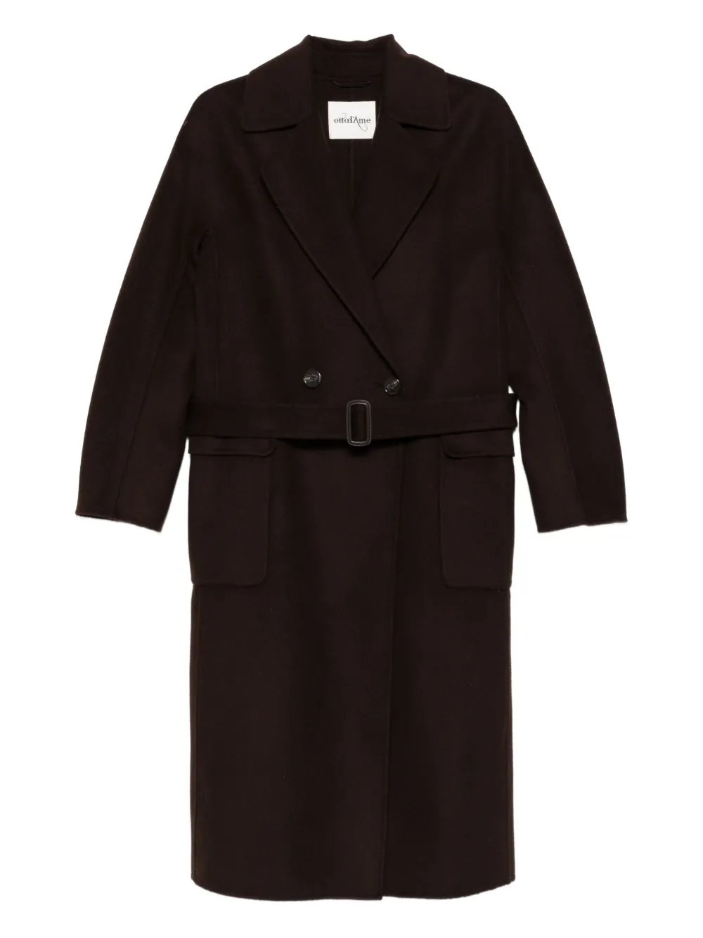 Ottod'Ame belted double-breasted coat | Brown | Image 1