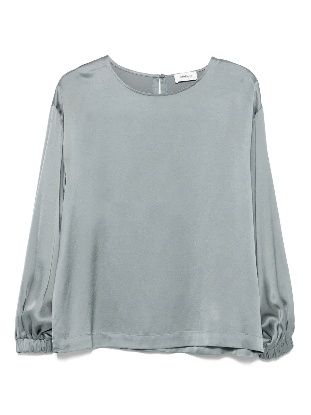 Ottod'Ame Blouse met ronde hals Grijs