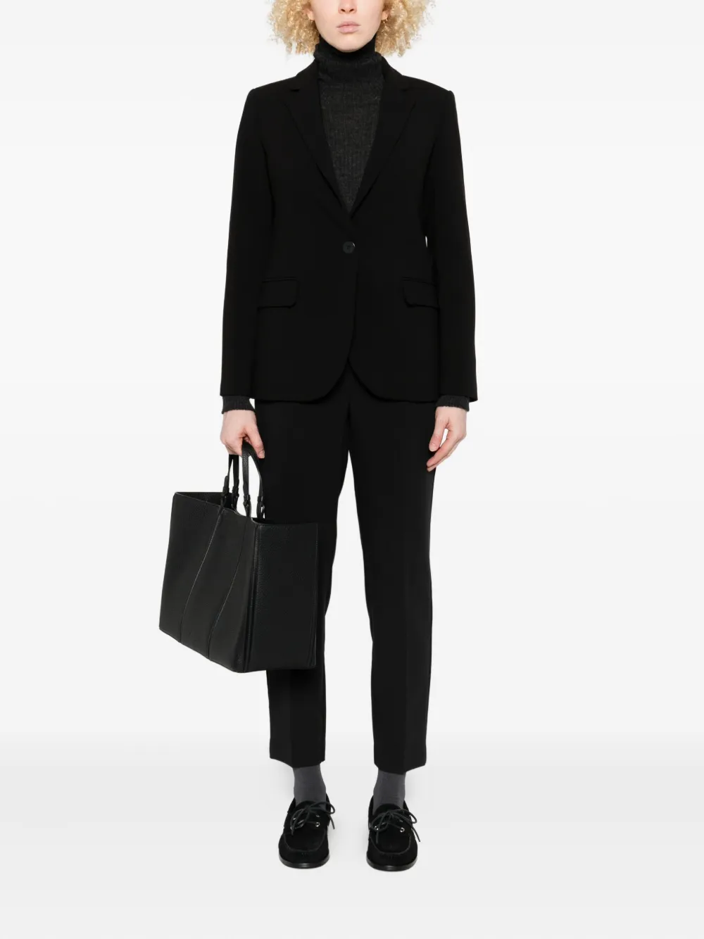 Ottod'Ame Blazer met enkele rij knopen Zwart