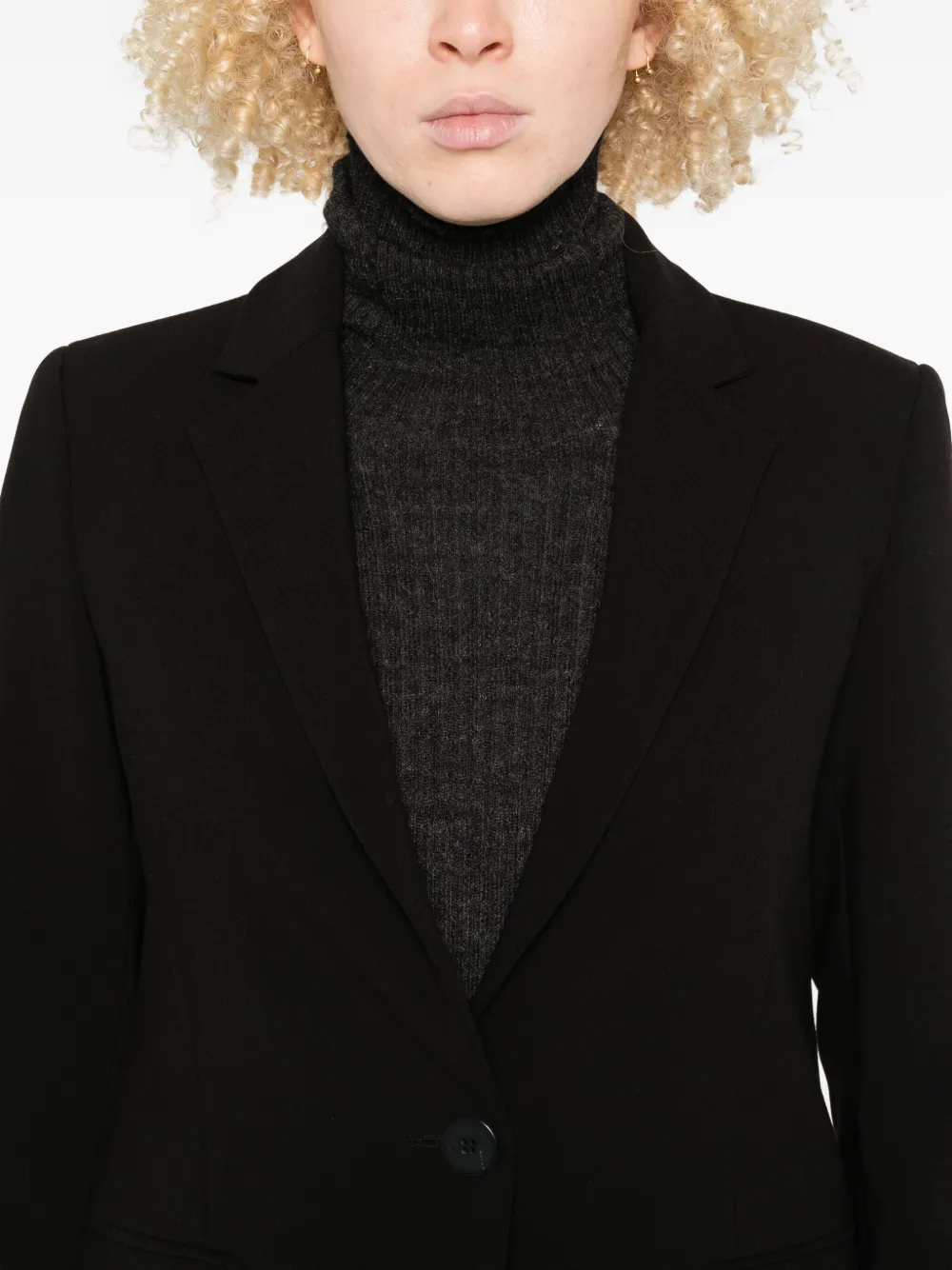 Ottod'Ame Blazer met enkele rij knopen Zwart