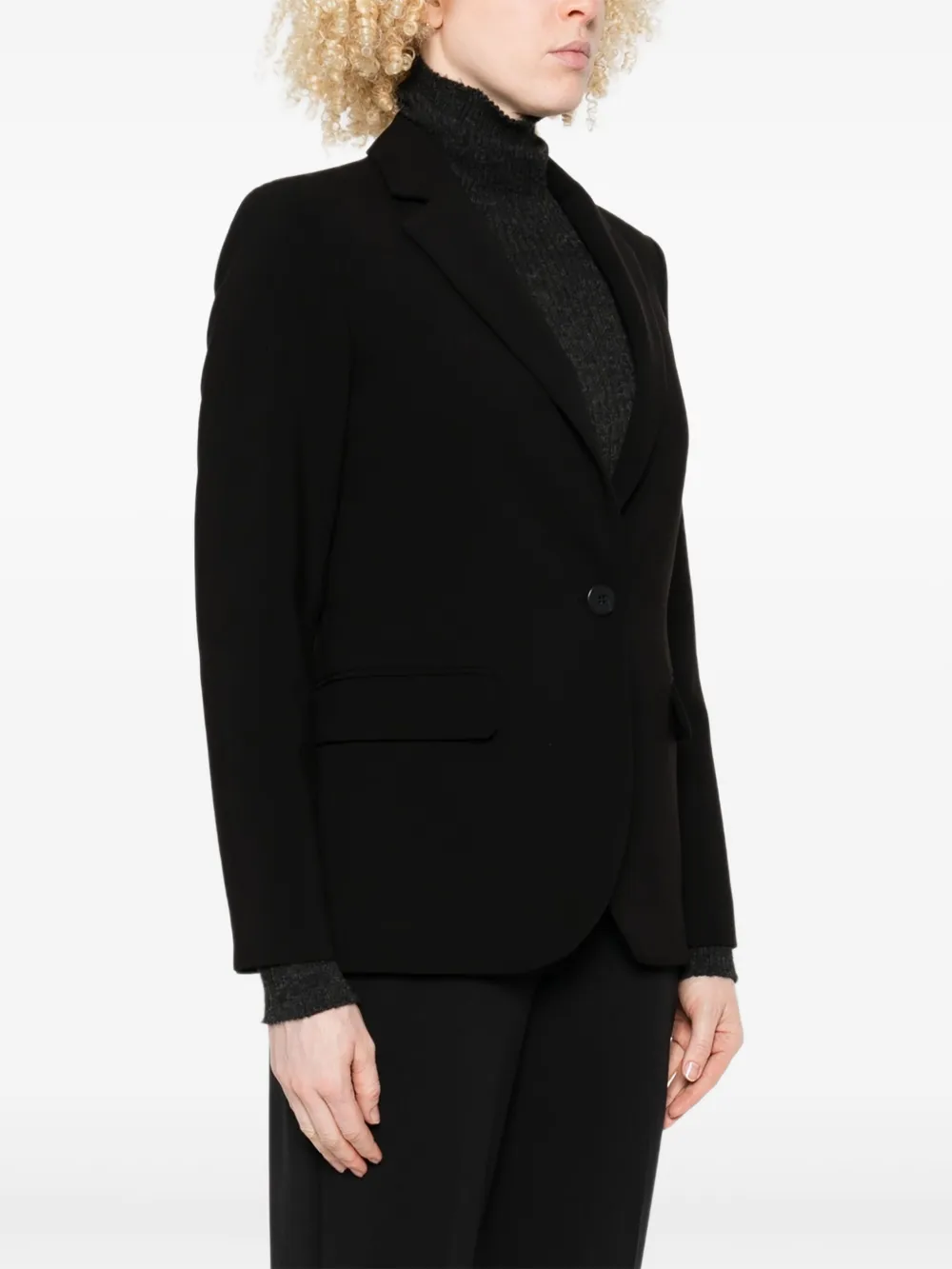 Ottod'Ame Blazer met enkele rij knopen Zwart