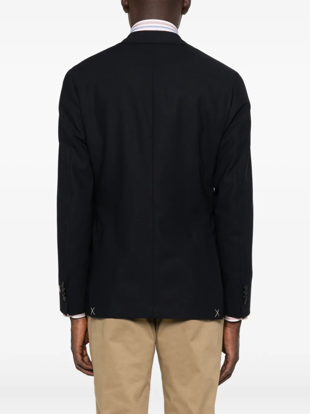 Canali Wollen blazer met twee knopen Blauw