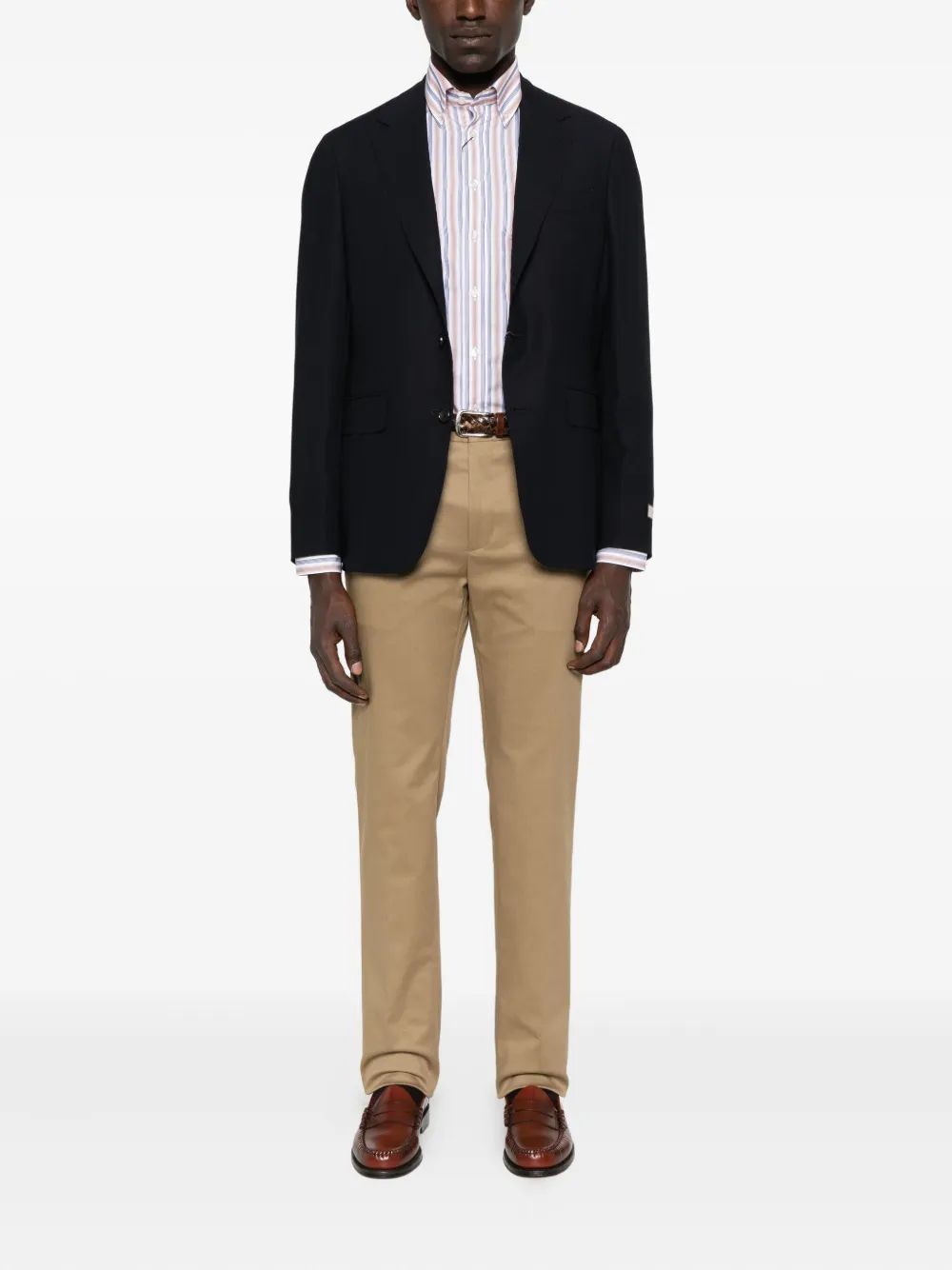 Canali Wollen blazer met twee knopen Blauw