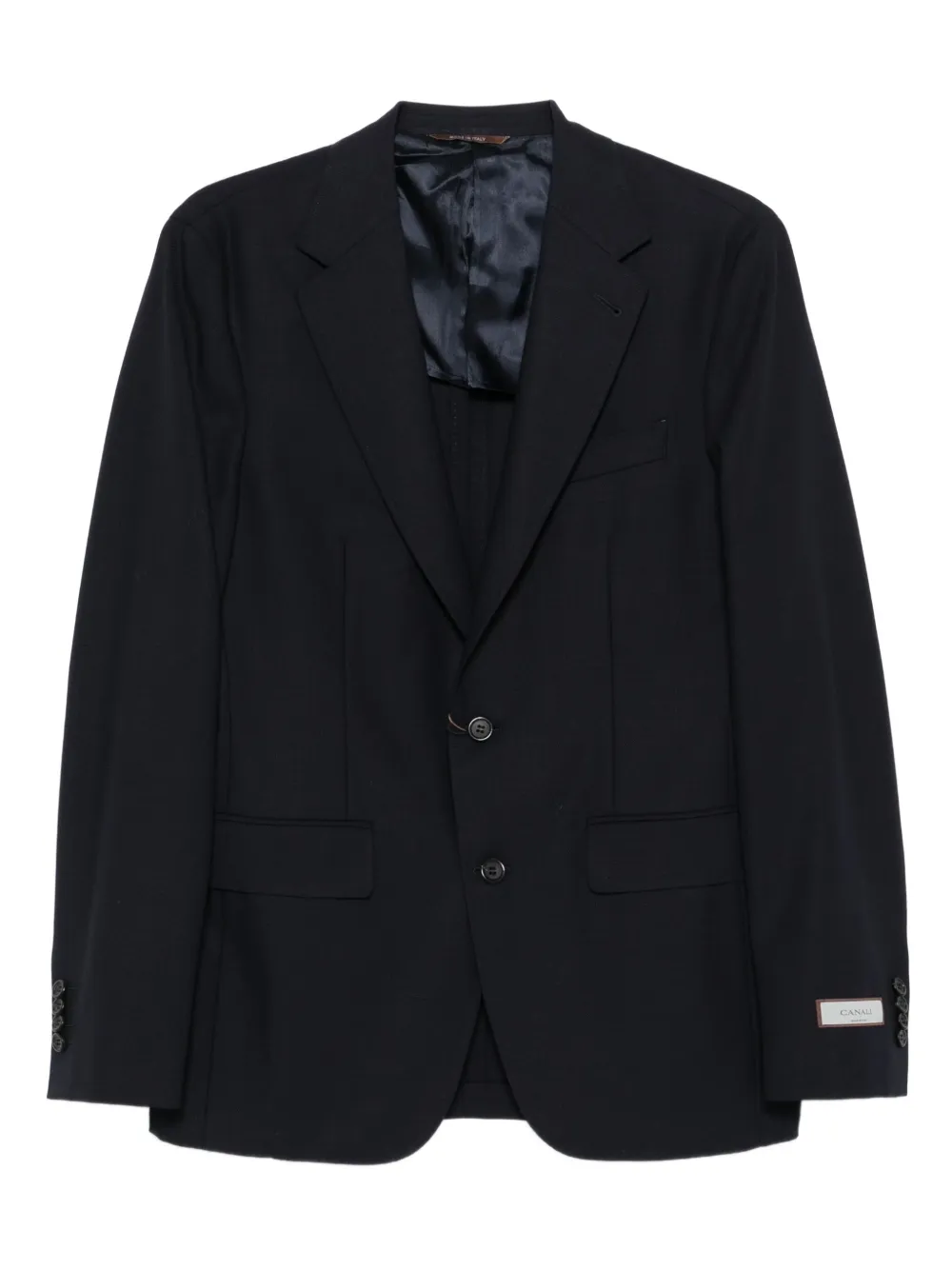 Canali Wollen blazer met twee knopen Blauw