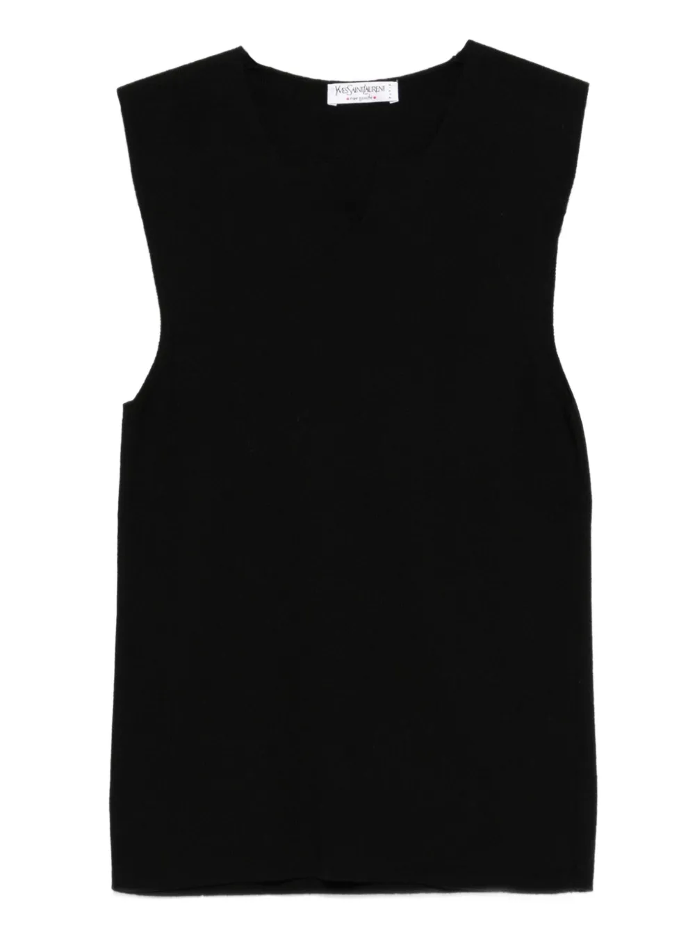 Saint Laurent Pre-Owned 1990s shoulder-detailed top | Black | Image 1