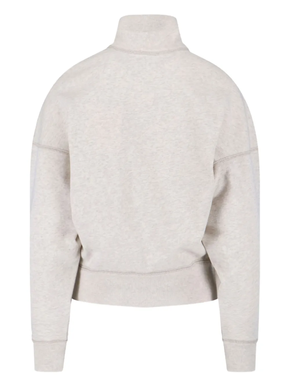 ISABEL MARANT logo half-zip sweatshirt Beige