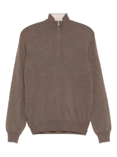 Barba high-neck zipped sweater