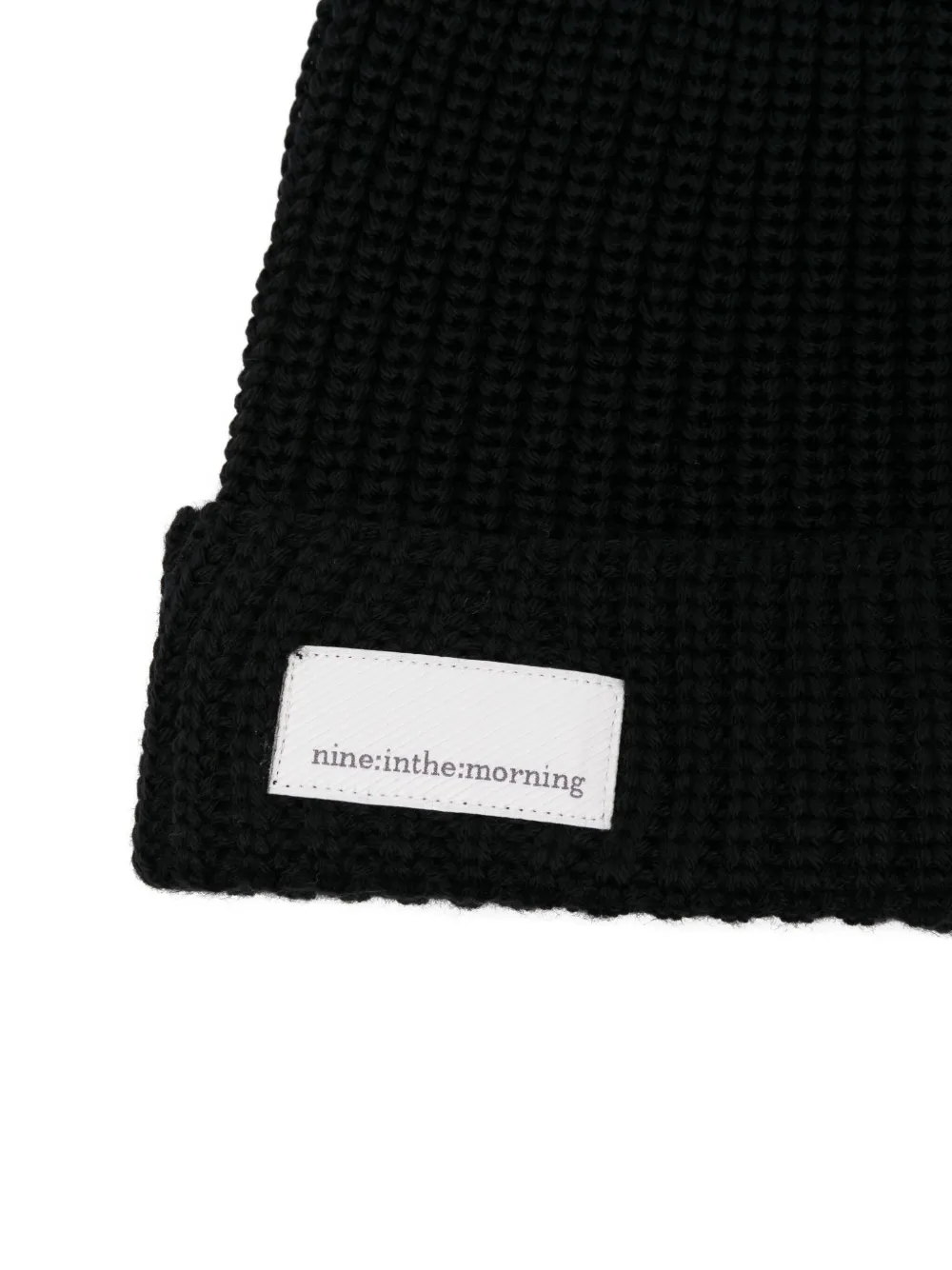 Nine In The Morning ribbed wool beanie - Zwart