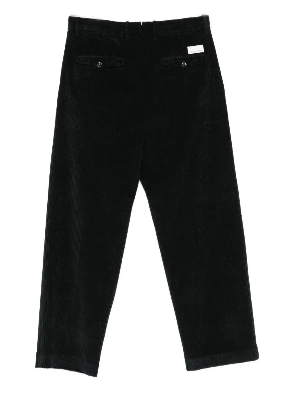 Nine In The Morning logo-label corduroy trousers - Zwart