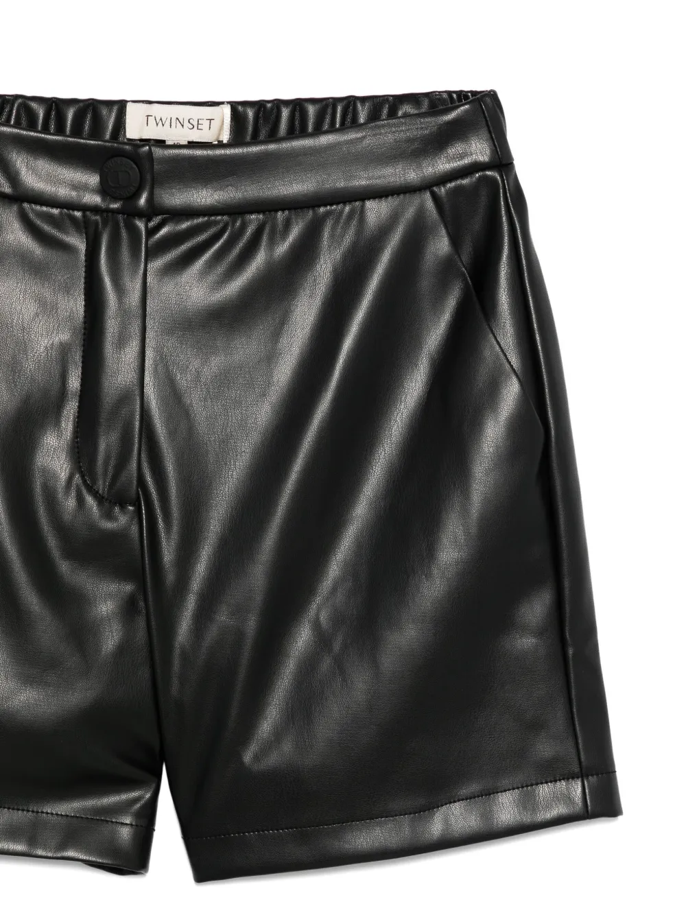 TWINSET Kids buttoned elasticated shorts Zwart