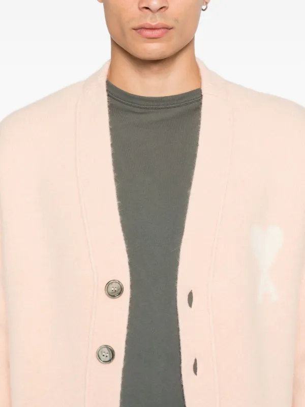ami paris カーディガン ベージュ m AMI Paris Ami De Coeur カーディガン | ニュートラル | FARFETCH JP