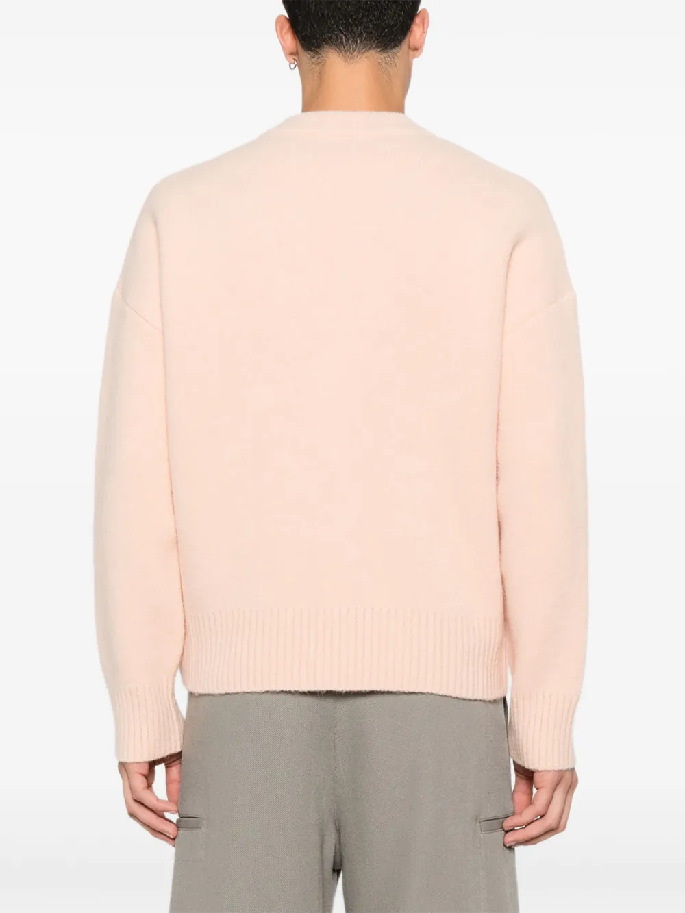 AMI Paris Ami de Coeur button cardigan Beige